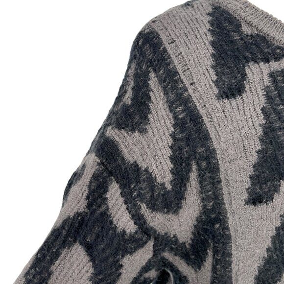 Marc Jacobs The Monogram Distressed Oversized Sweater Gray Black Size XL - Picture 9 of 16